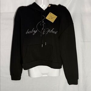 Baby Phat Women's Black Hoodie Sweater